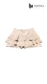 spódnico-spodenki z falbankami beżowe przód