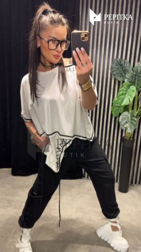 Bluza asymetryczna śmietankowa #29