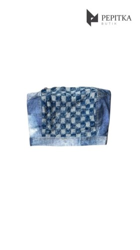 Top jeansowy niebieski #81