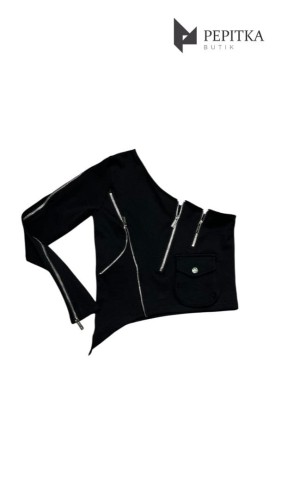 Bluza czarna z zamkami #47