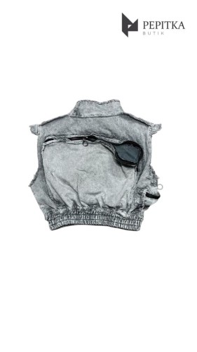 Kamizelka szara jeansowa #38