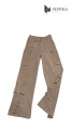 spodnie bojówki cappuccino przód