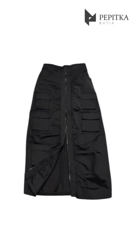 Spódnica czarna długa rozpinana z przodu #36