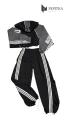 komplet czarno-szary z białymi lampasami tył