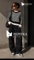 bluza biała z czarną siatką