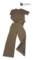 komplet dresowy khaki z czachą tył