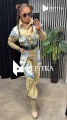 beżowy komplet w stylu streetwear